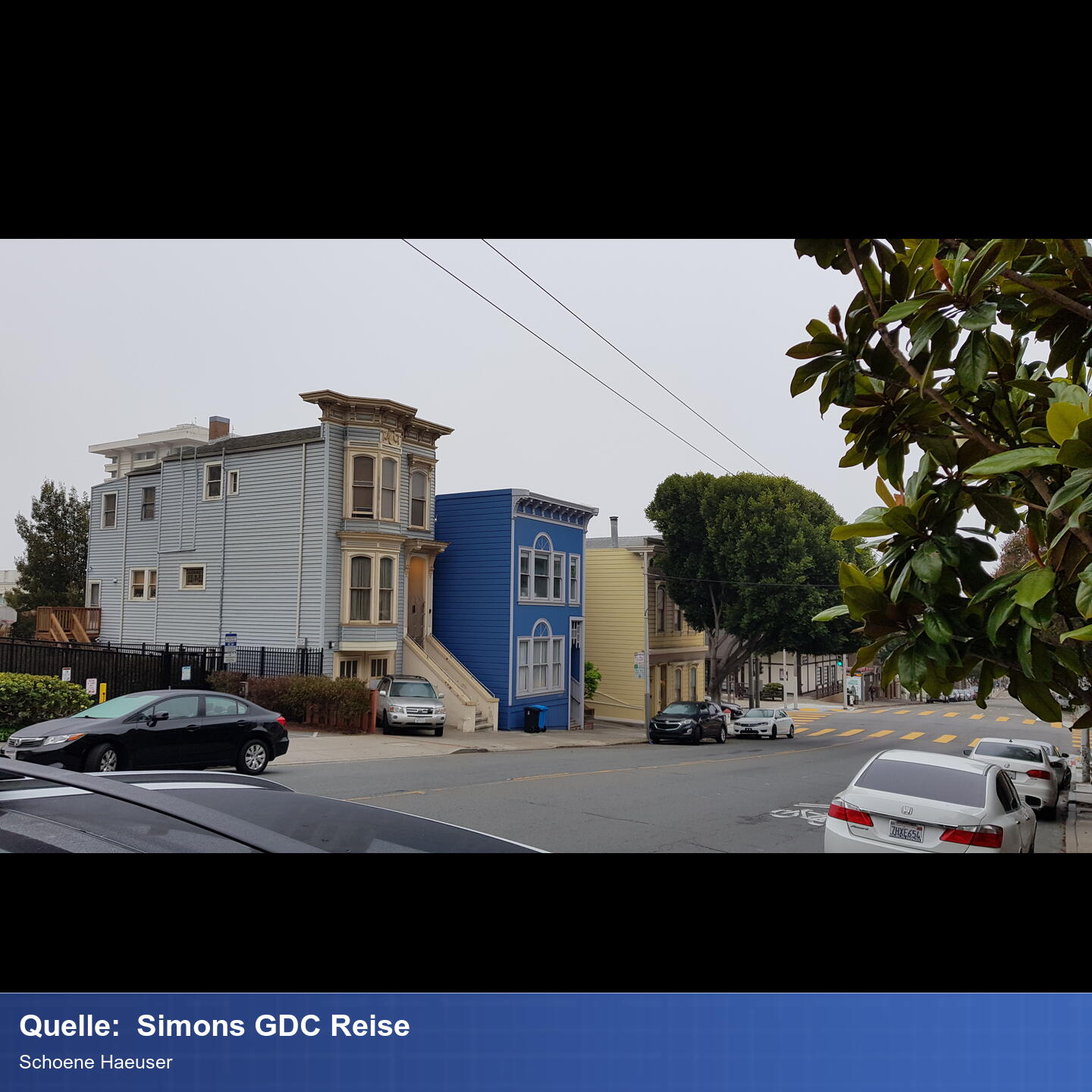 Klassische hölzerne Häuser in San Franscisco